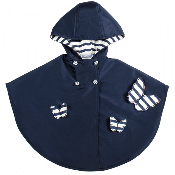 mantellilna impermeabile da bambina con farfalle