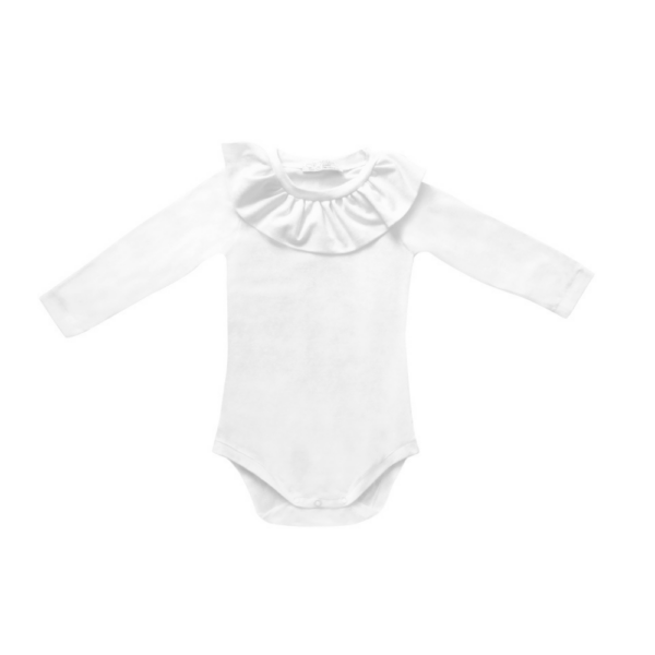 body in cotone bielatico da bambina