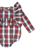 dettaglio camicia body da bambina scozzese