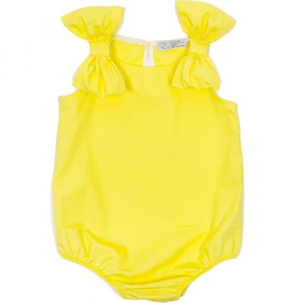 body da bambina giallo sole Ioris in cotone