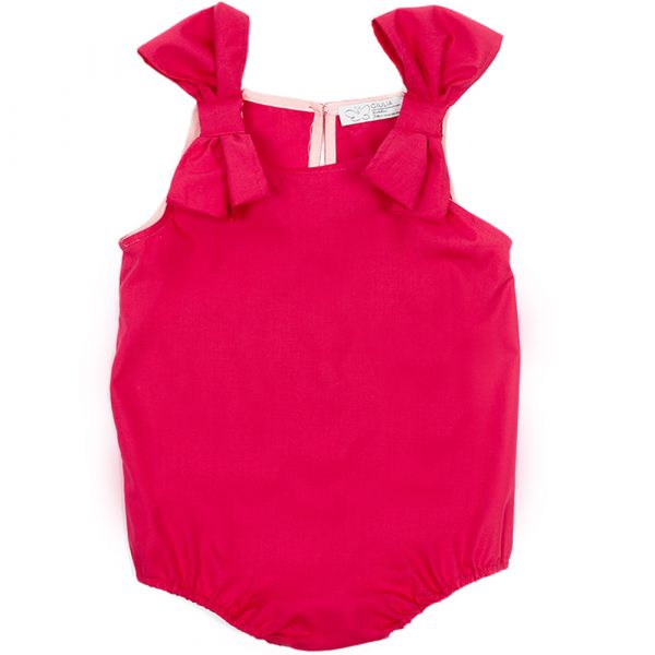 body Ioris da bambina rosso in cotone