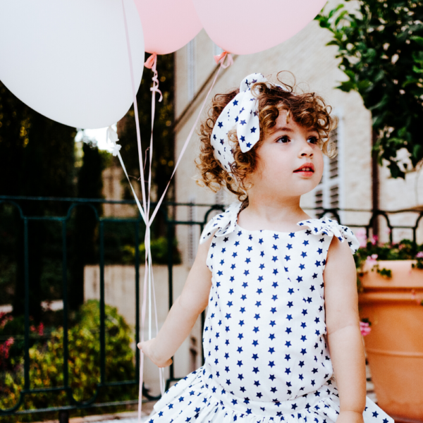 fascia per capelli a stelle da bambina
