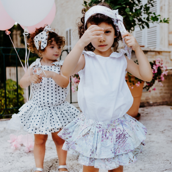 body bianco ioris in cotone da bambina