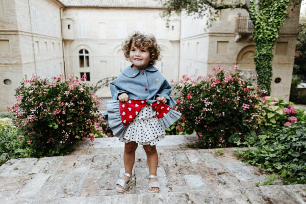 mantellina da bambina in jeans