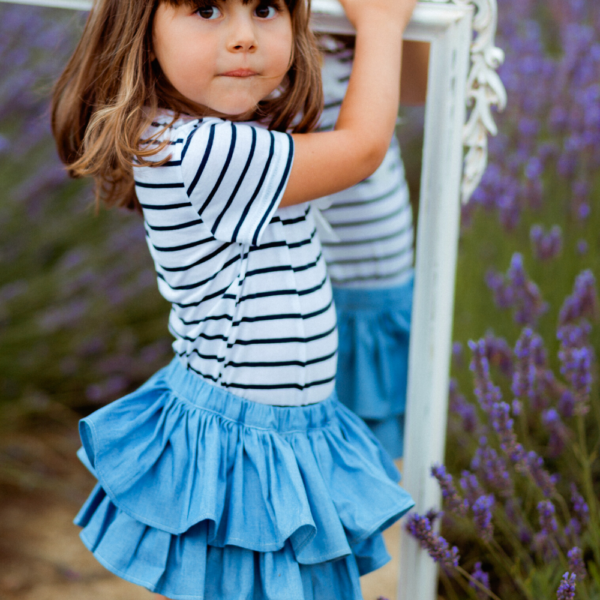 gonna amelia in jeans da bambina