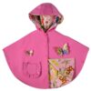 mantelina impermeabile rosa da bambina con fiori e farfalle Giulia Mantelline