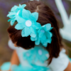 corona fiori da bambina color tiffany