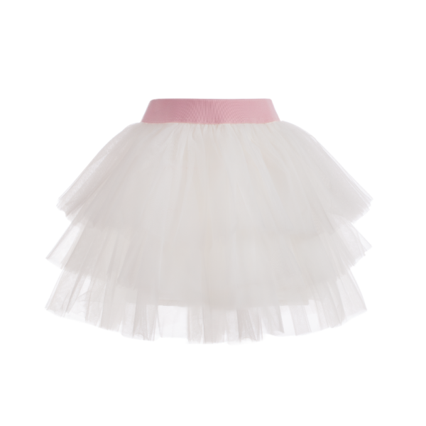 gonna in tulle da bambina bianca