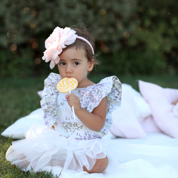 cerchietto da bambina elegante con rosa