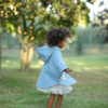 mantellina giubbetto in jeans da bambina