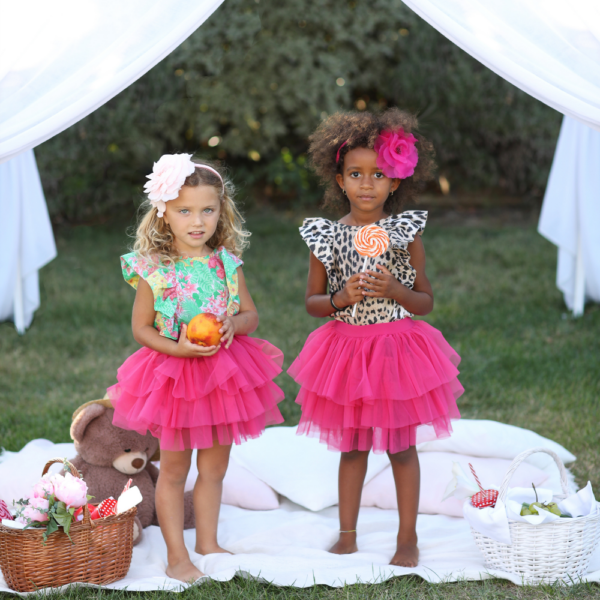 CERCHIETTO FUXIA DA BAMBINA CON FIORE