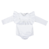 camicetta body bianco da bambina in cotone