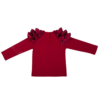 maglia in caldo cotone rosso bordeaux da bambina fino a 5 anni di età