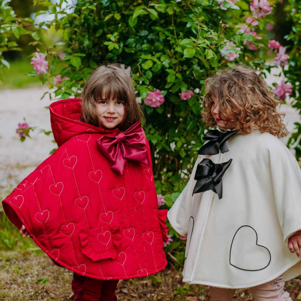 Piumino bambina a Mantellina Rosso - Giulia Mantelline