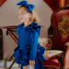 maglia e gonna da bambina in caldo cotone e raso brillante