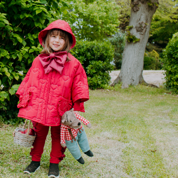 mantellina da bambina invernale Cappuccetto rosso
