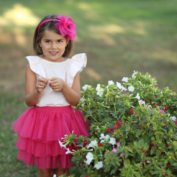 pagliaccetto rosa da bambina con fiocco