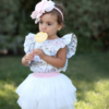 pagliaccetto in cotone da bambina fino a 3 anni