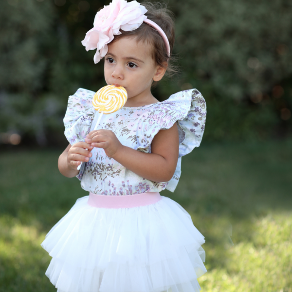pagliaccetto in cotone da bambina fino a 3 anni