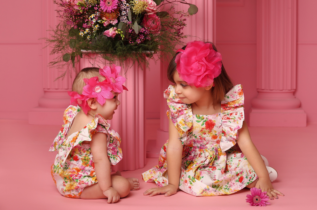 abito da cerimonia per sorelline a fiori