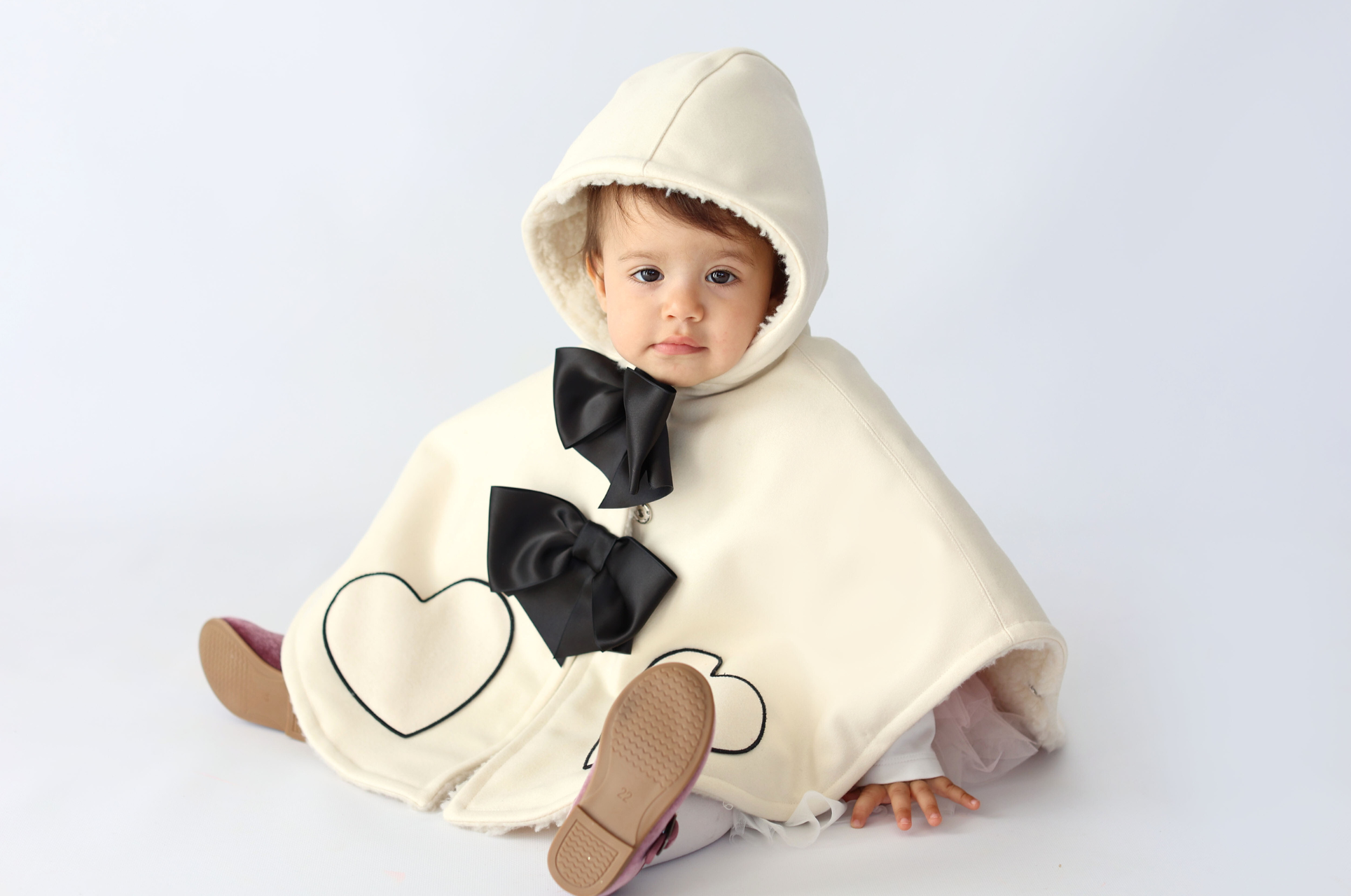 mantellina cappotto Biancaneve per neonate da 0 a 5 anni