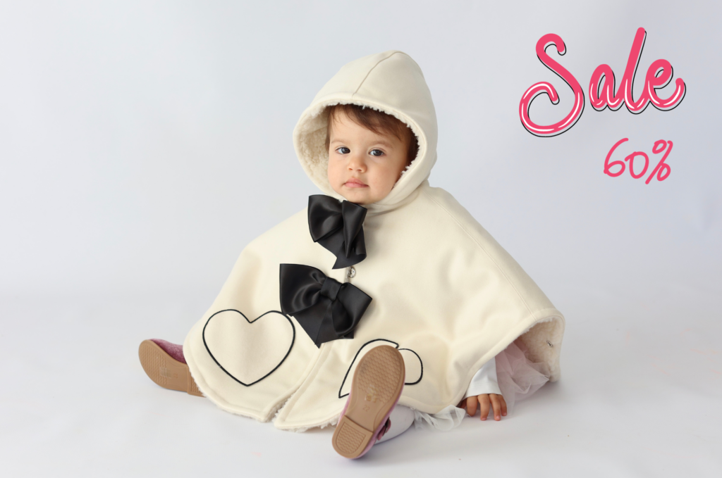 mantellina biancaneve in lana da bambina e neonata