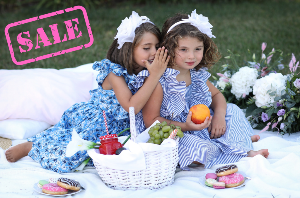 abiti da bambina estate 2025 in saldo fino a 5 anni in cotone e